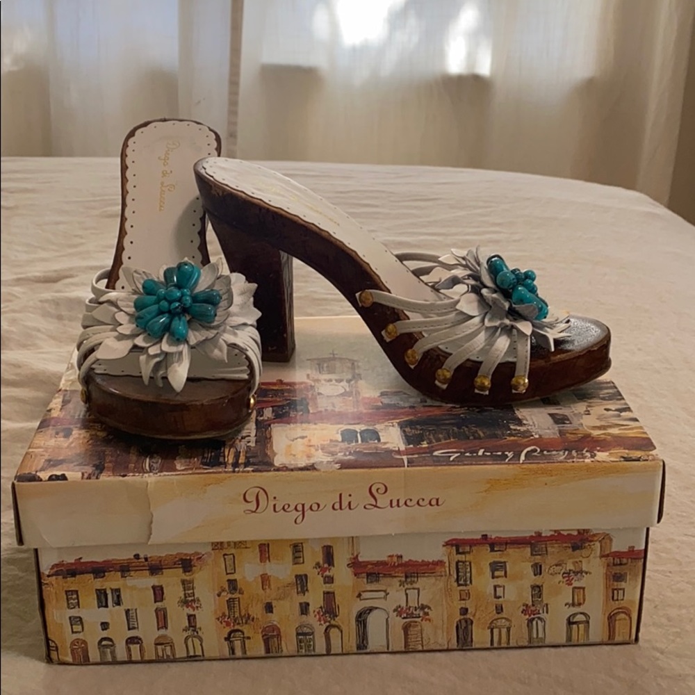 Diego di Lucca sandals with turquoise accents